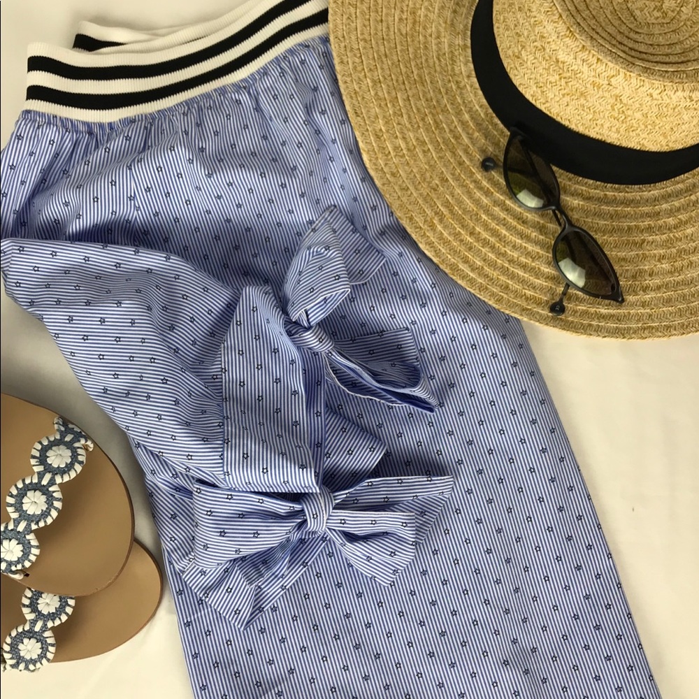 💥HP💥NWT Blank NYC, Blue/whitenoff Shoulder Top - Picture 3 of 8